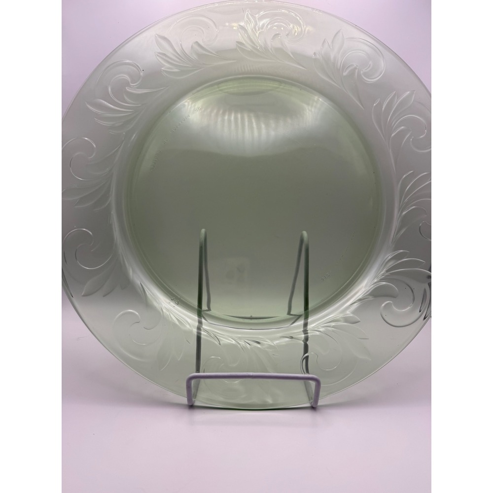 Fire-King Philbe Green Depression Glass Pie Plate 9‎ Inch Vintage 3120 USA Made